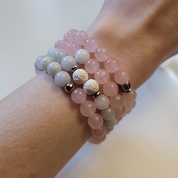 NEW "Cotton Candy" Gemstone Stacking Bracelets, OS, $20 each or 3/$50 - Picture 2 of 7